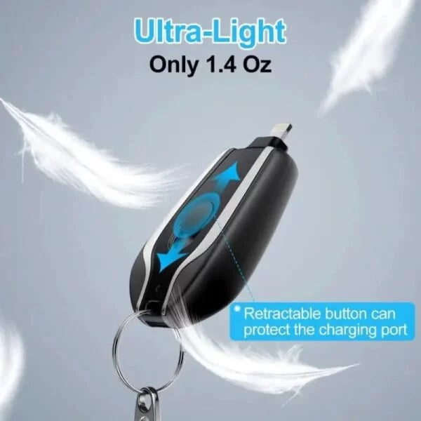 Mini Keychain Charger | 1500mAh | Fast Charging